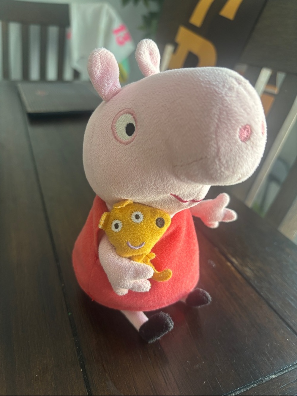 Peppa Pig plush Toy with Red Dress and Yellow Accessory - Kids Toy